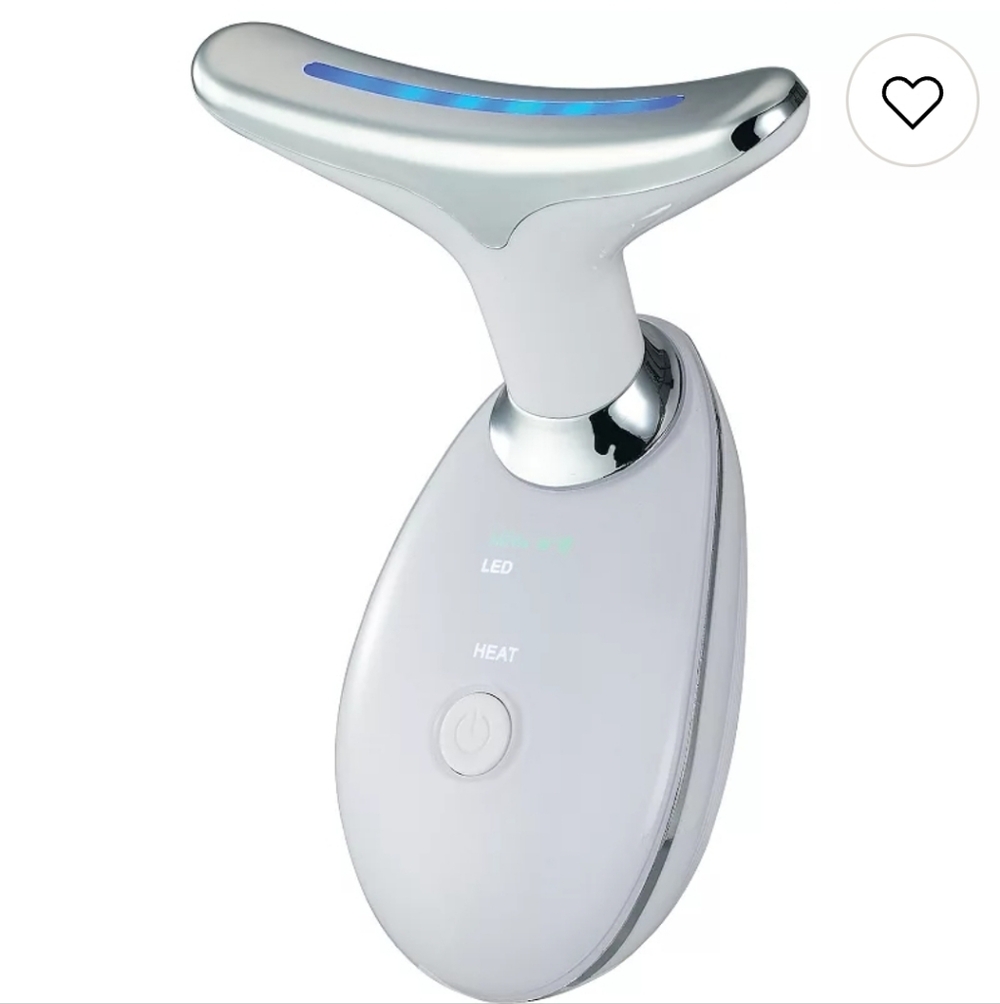 Silver and White Facial Massager Double Chin Reducer